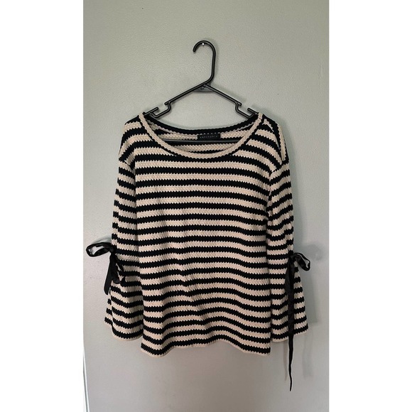 Sanctuary Tierney Stripe Tie-Sleeve Sweatshirt women’s size M - Picture 3 of 8